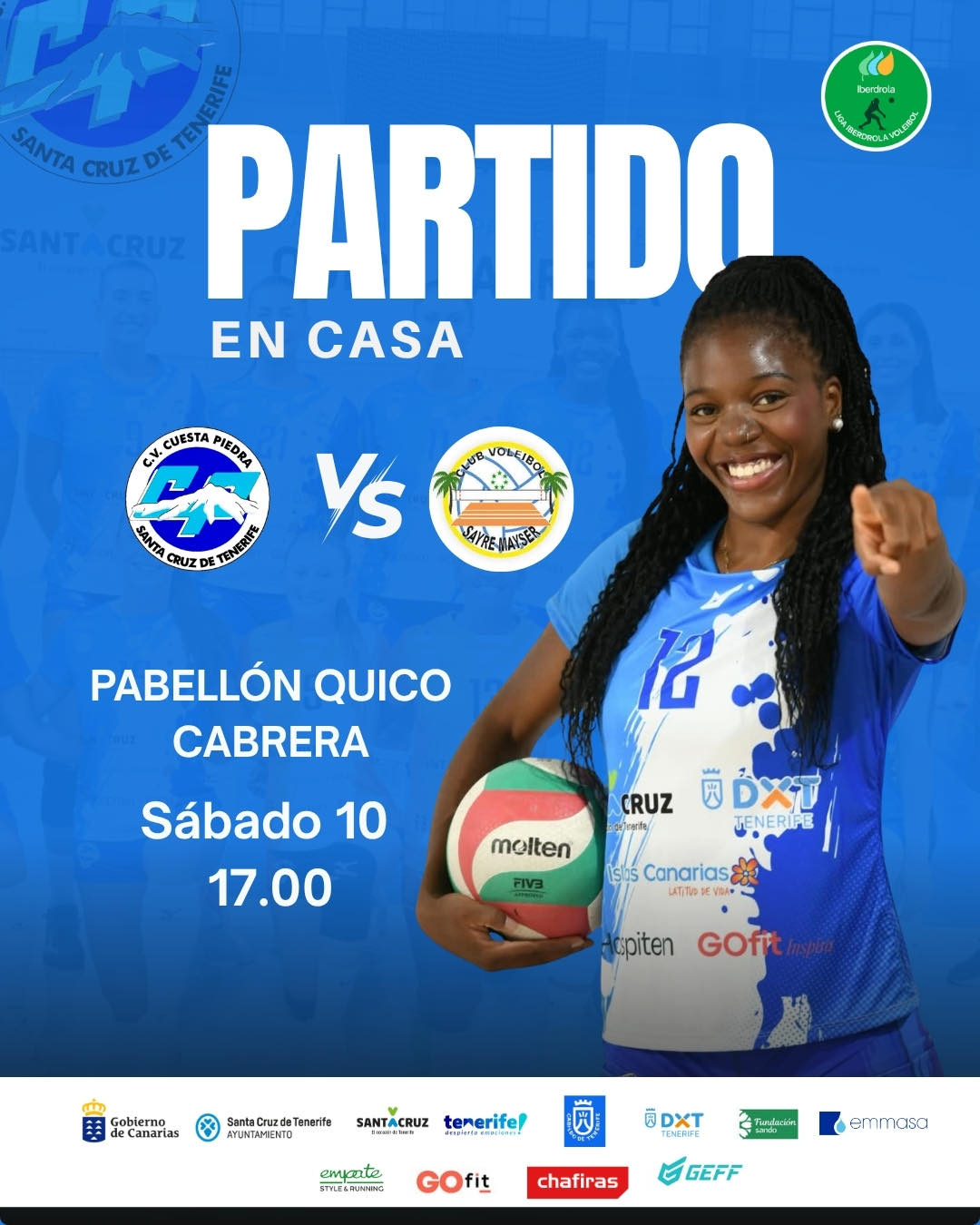 Cartel del Santa Cruz Cuesta Piedra contra CV Sayre Mayser en Liga Iberdrola